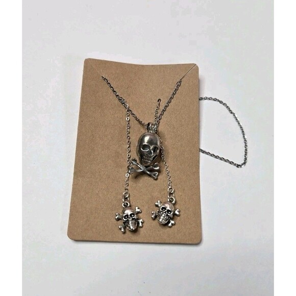 Jewelry Lot Skull Spooky Gothic Skeleton Theme Clean Curated Bundle Free Gift - Picture 16 of 16